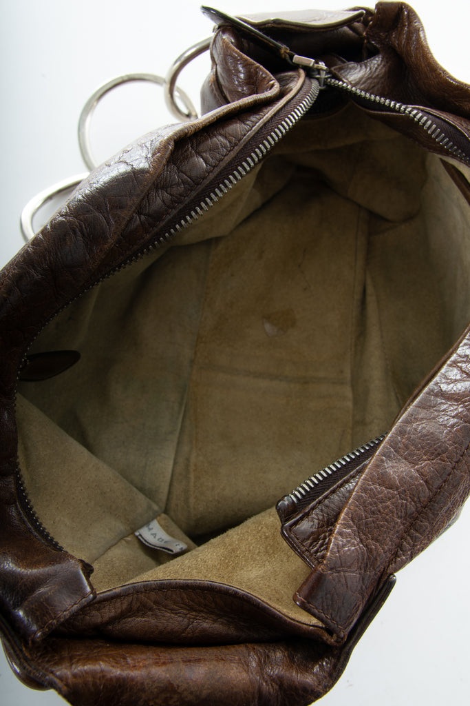 Marni Leather Bag with Hoop Handle - irvrsbl