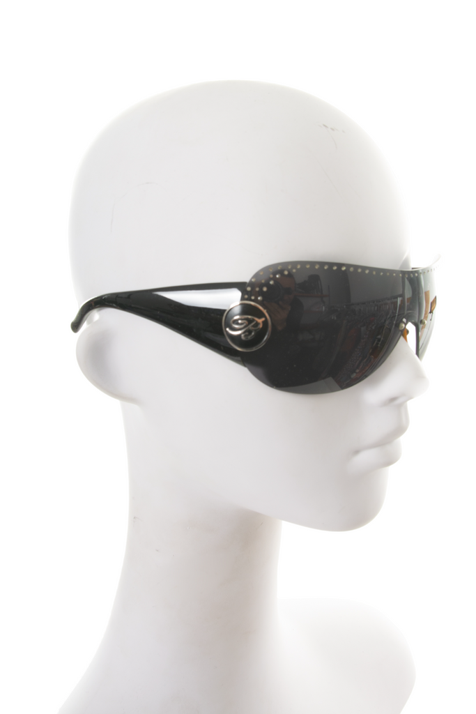 Blumarine Swarovski Shield Sunglasses - irvrsbl