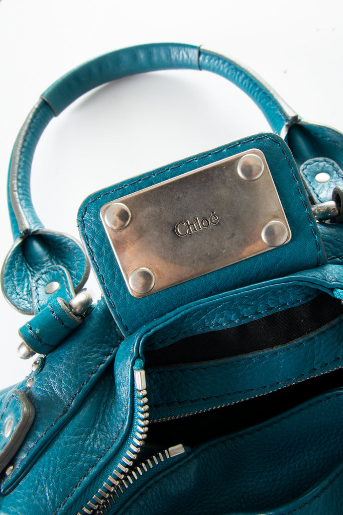 Chloe Mini Paddington Bag in Blue - irvrsbl