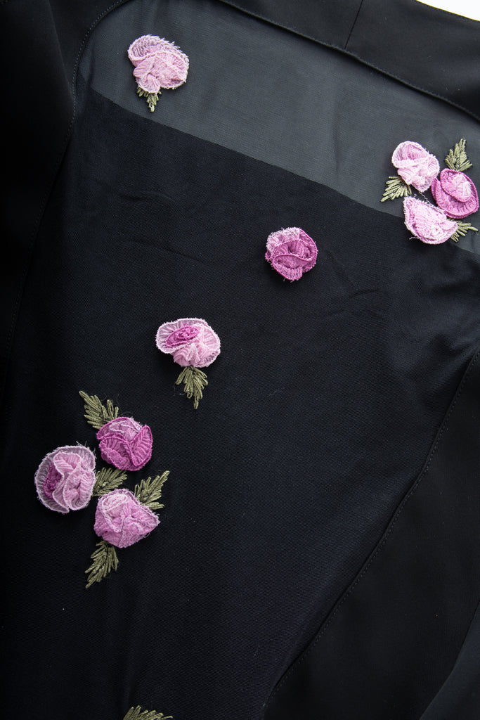 Blumarine Black Dress with Mesh Window - irvrsbl