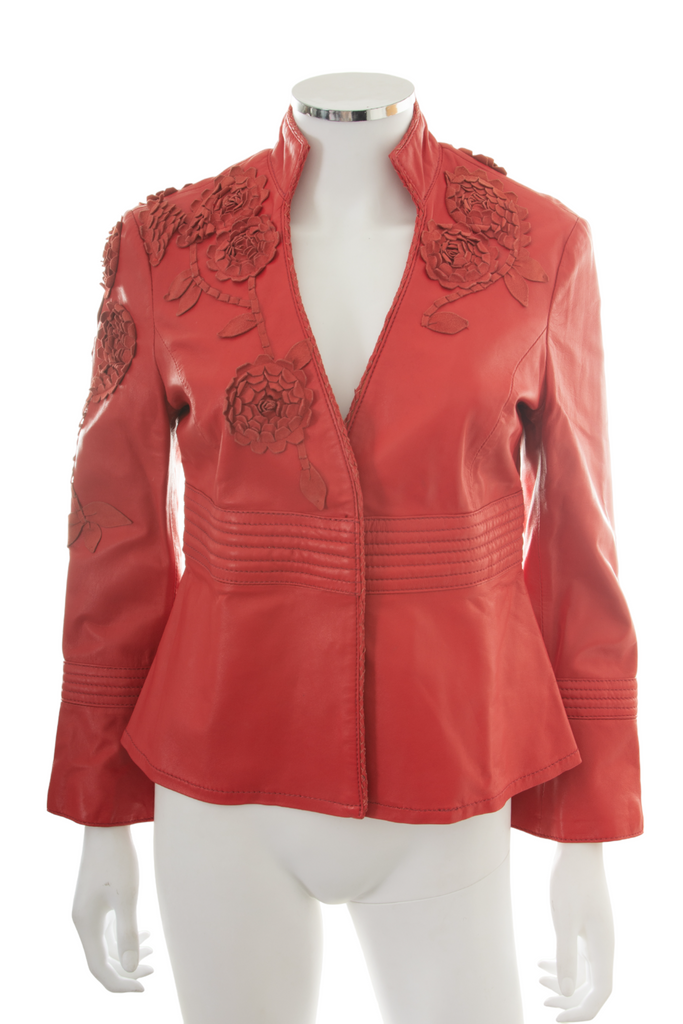 Roberto Cavalli Red Leather Jacket - irvrsbl