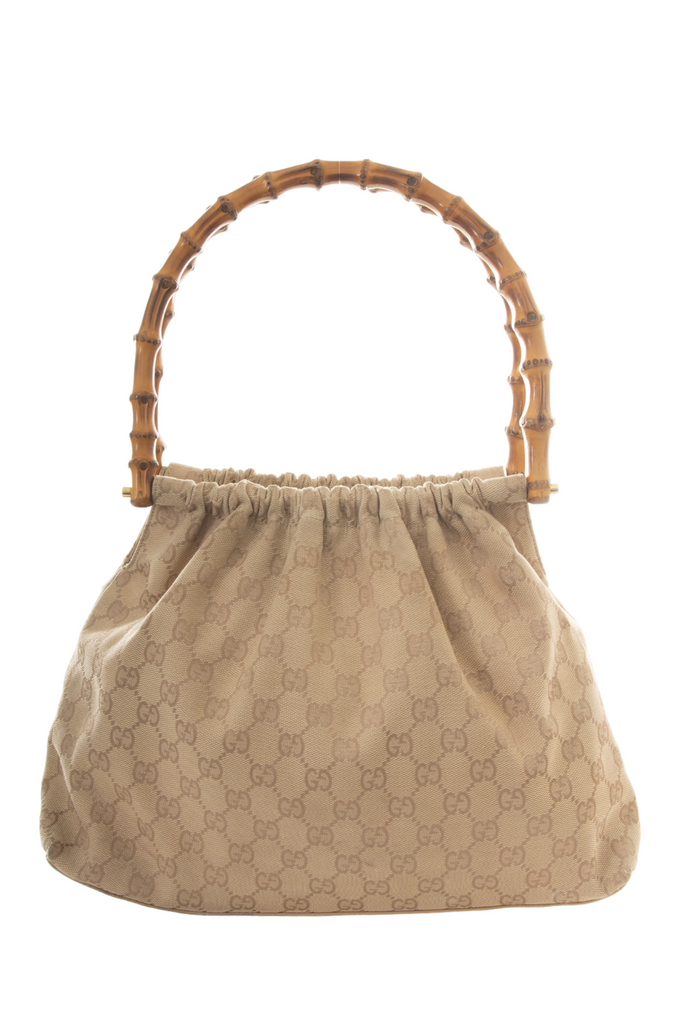Gucci Bamboo Handle Monogram Bag - irvrsbl