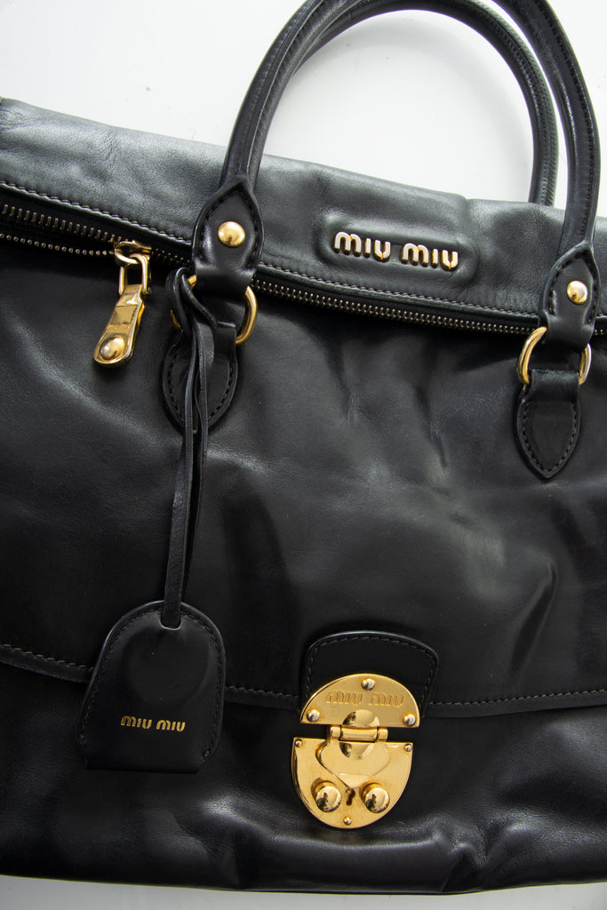 Miu Miu Black Leather Bag - irvrsbl