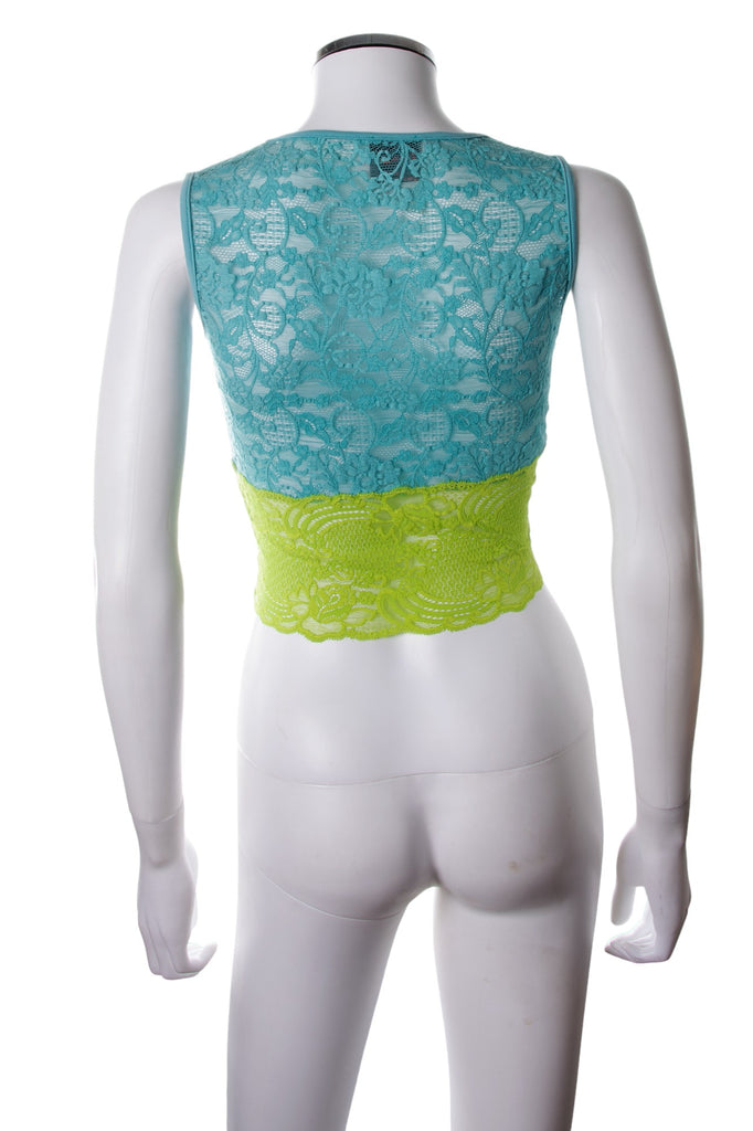 Christian Lacroix Cropped Lace Tank Top - irvrsbl