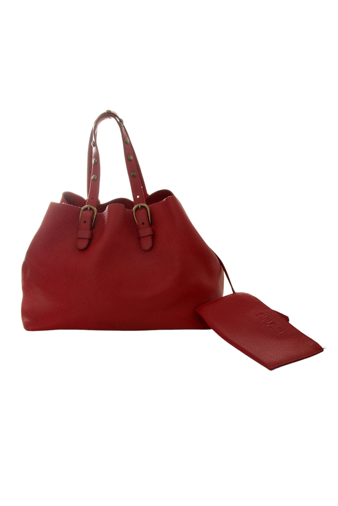Miu Miu Red Leather Shoulder Bag - irvrsbl
