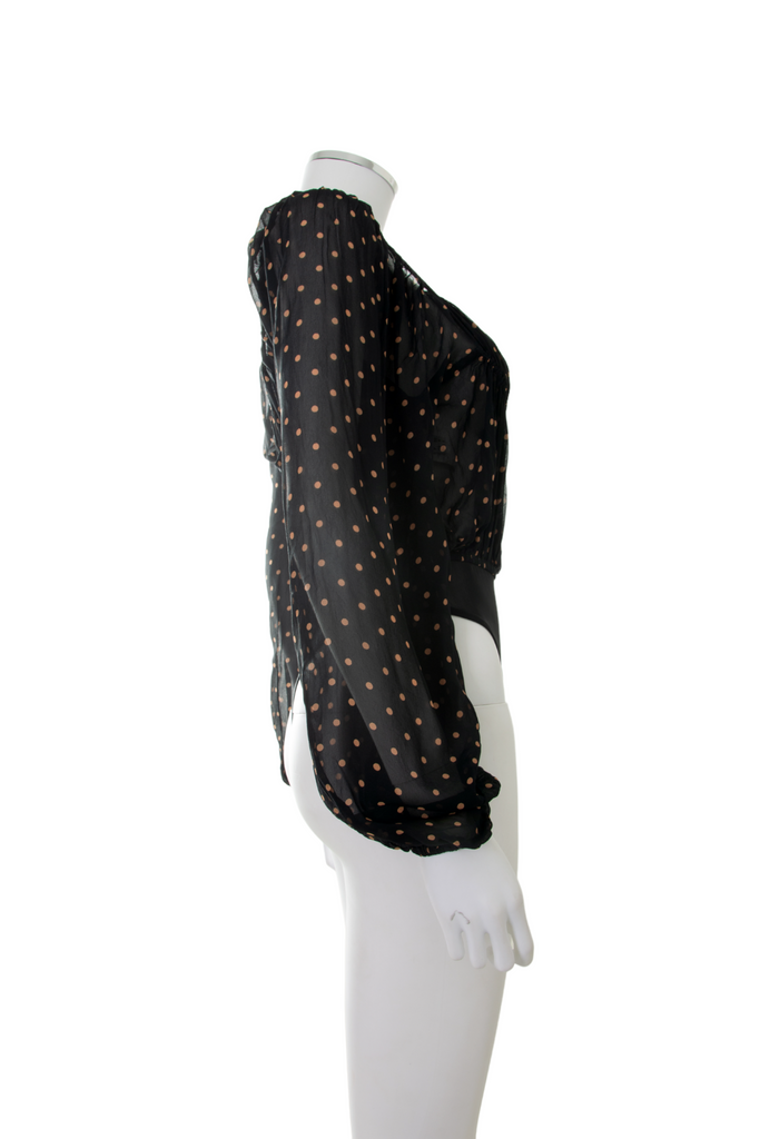 Jean Paul Gaultier Classique Sheer Polkadot Bodysuit - irvrsbl