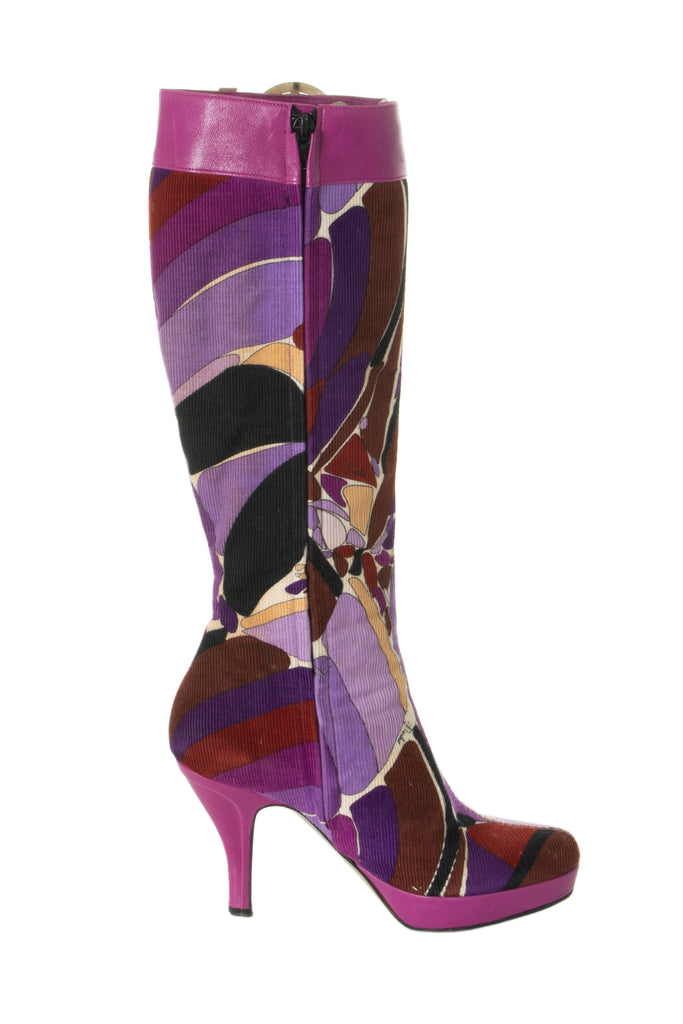 Emilio Pucci Purple Print Boots 36 - irvrsbl