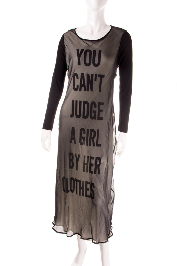 Moschino "You Can't Judge A Girl By Her Clothes" Dress - irvrsbl