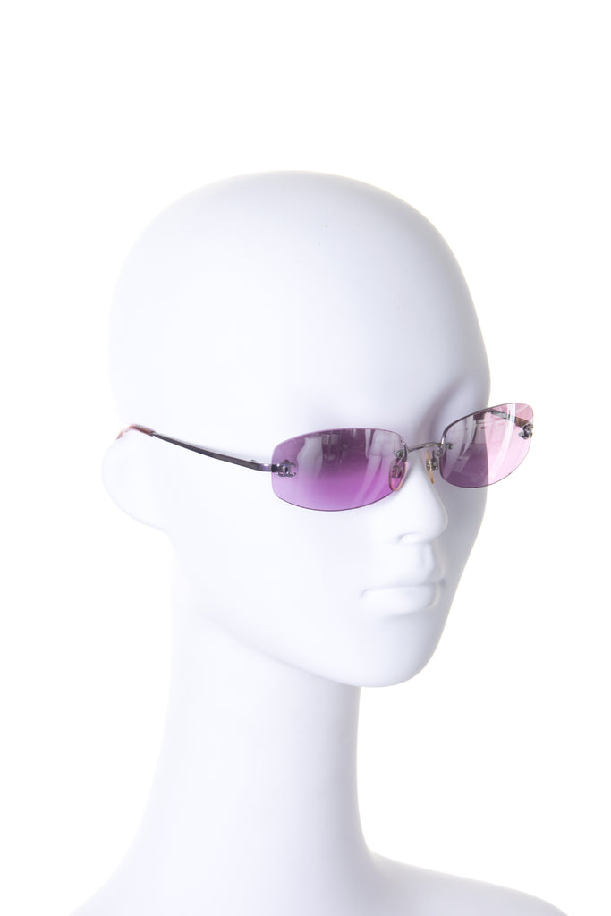 Chanel Rimless Purple Sunglasses - irvrsbl