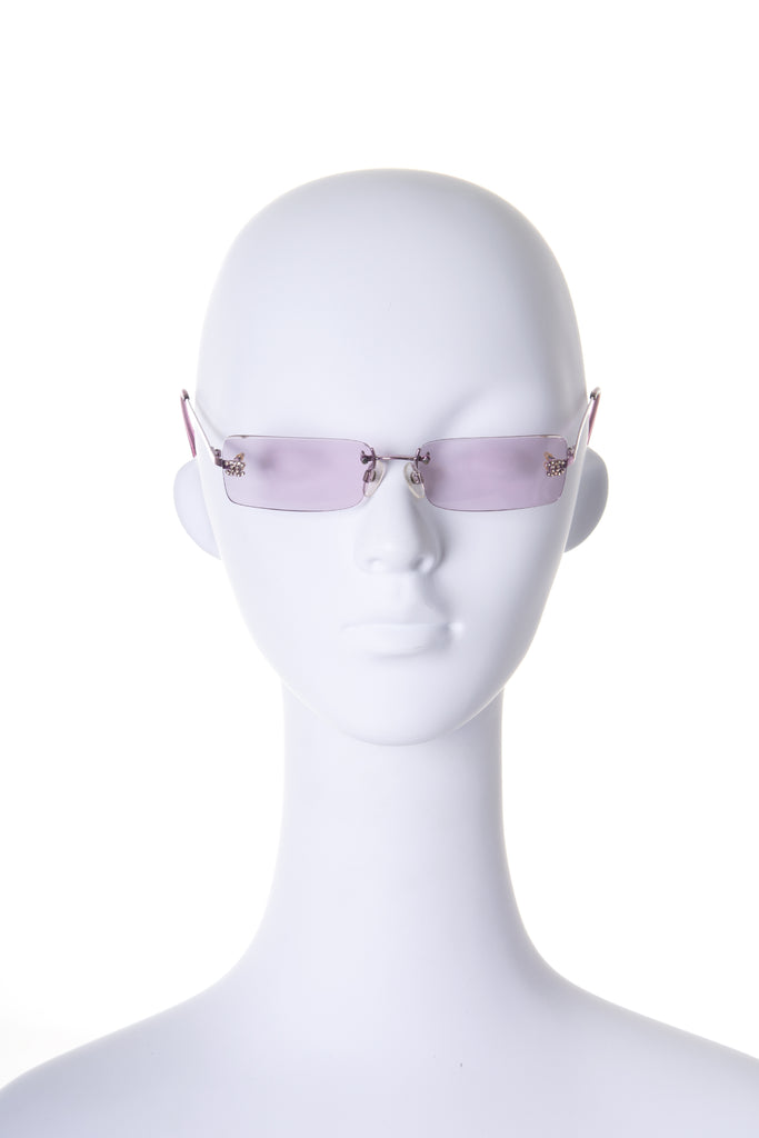Chanel Rhinestone Rimless Sunglasses - irvrsbl