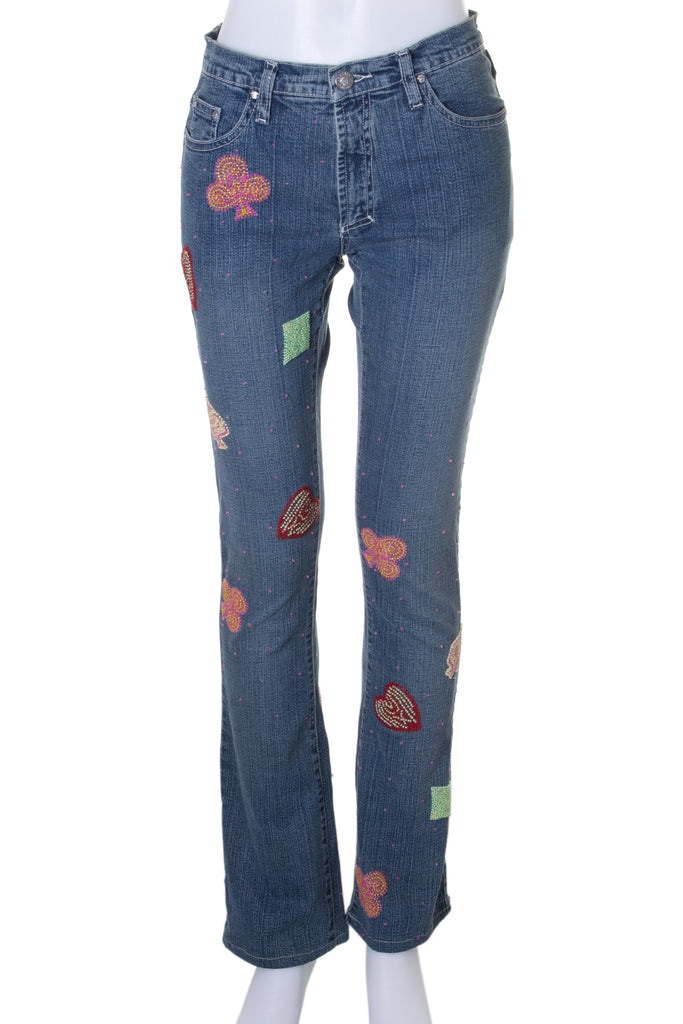 Versace Embroidered Jeans - irvrsbl