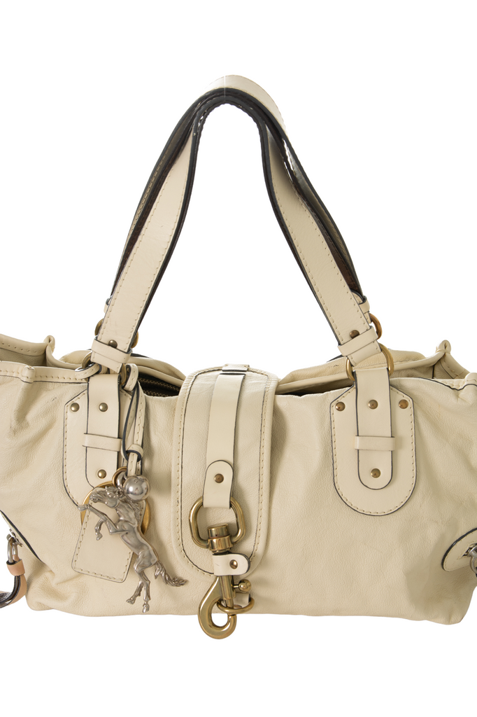 Chloe Equestrian Handbag in Cream - irvrsbl