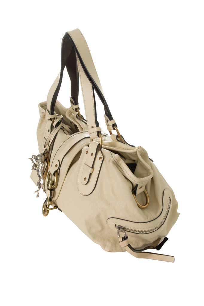 Chloe Equestrian Handbag in Cream - irvrsbl