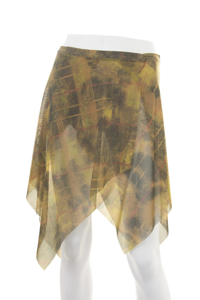 Jean Paul Gaultier Asymmetrical Mesh Skirt - irvrsbl