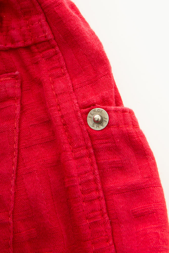 Fendi Red Monogram Jeans - irvrsbl