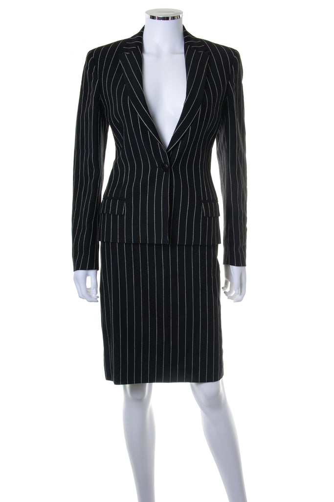 Versace Pinstripe Skirt Suit - irvrsbl