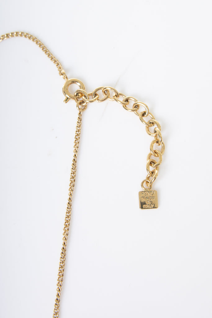 Fendi Crystal Script Necklace - irvrsbl