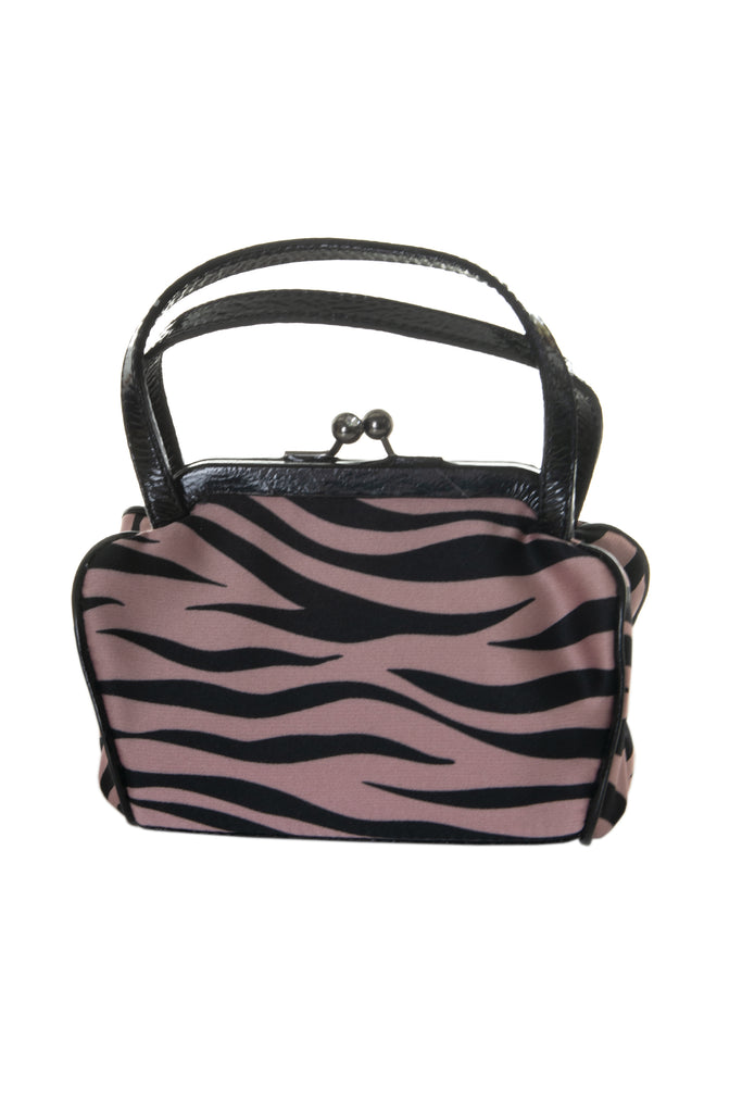 Moschino Mini Zebra Kisslock Bag - irvrsbl