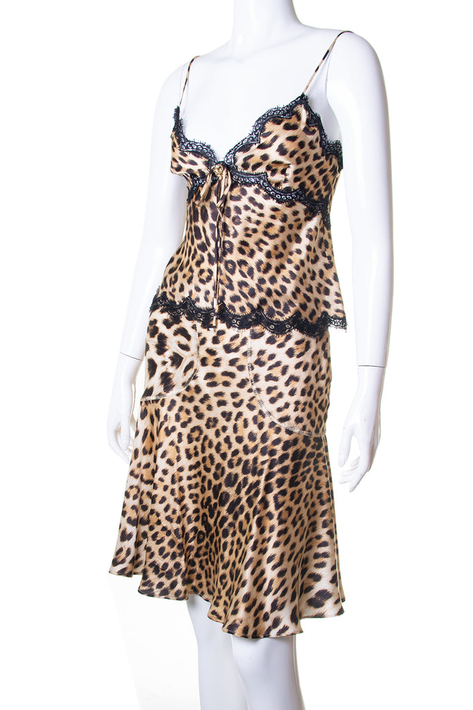 Roberto Cavalli Leopard Cami and Skirt - irvrsbl