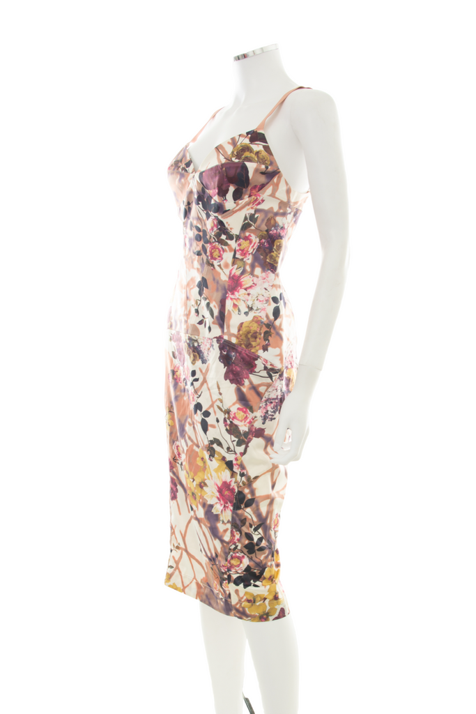 Roberto Cavalli Floral Bustier Dress - irvrsbl