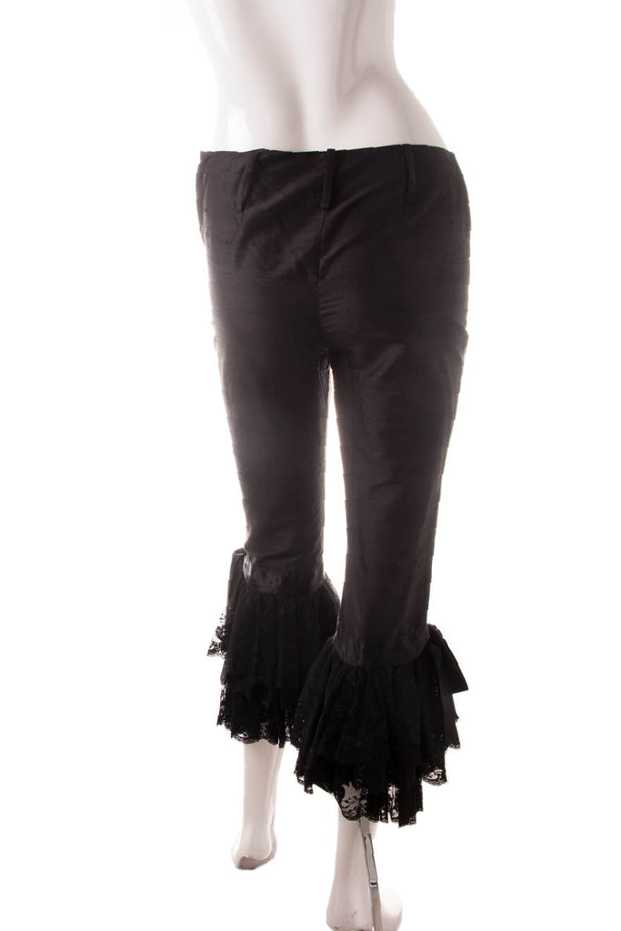 Dolce and Gabbana S/S 2000 Black Ruffle Pants - irvrsbl