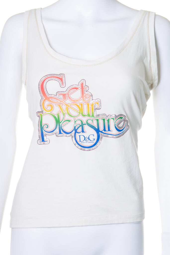 Dolce and Gabbana Get Your Pleasure Tank Top - irvrsbl