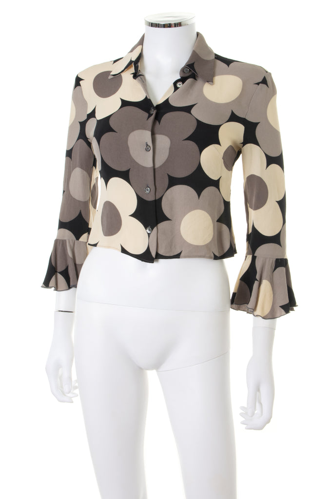 Celine Floral Silk Shirt - irvrsbl