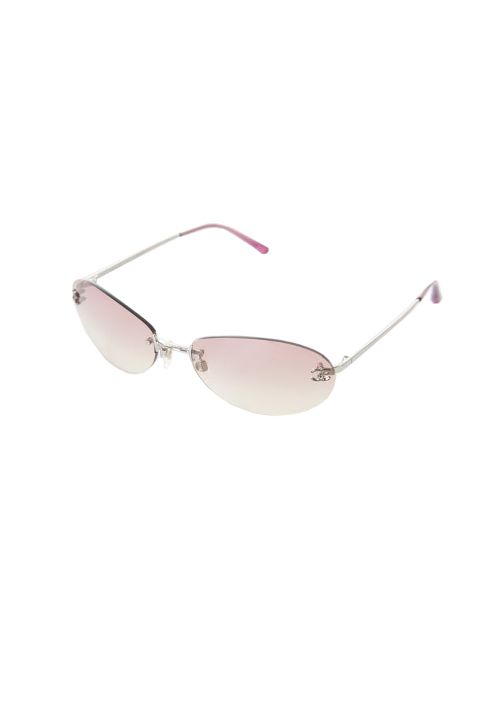 Chanel CC Frameless Sunglasses in Pink - irvrsbl
