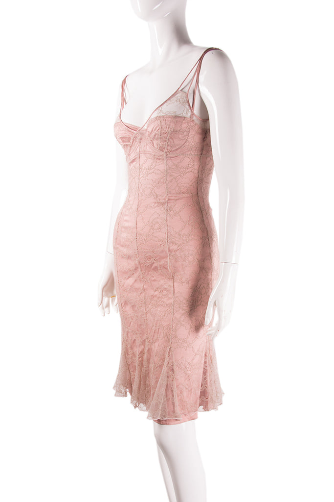 Dolce and Gabbana Pink Lace Dress - irvrsbl