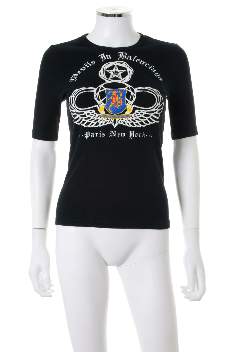 00s バレンシアガ Devils in Balenciaga Tシャツ　黒 3_e70332d8-3db6-49a6-a803-