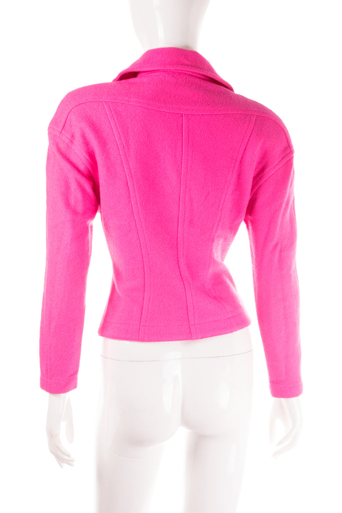 Thierry Mugler Hot Pink Biker Jacket - irvrsbl
