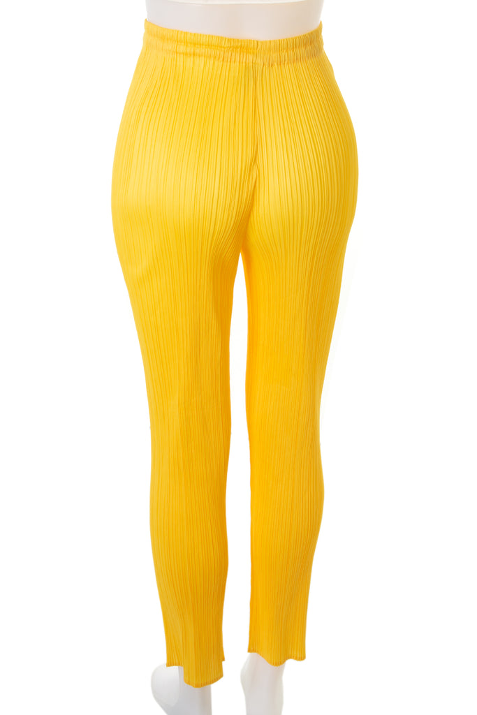 Issey Miyake Pleated Pants in Yellow - irvrsbl
