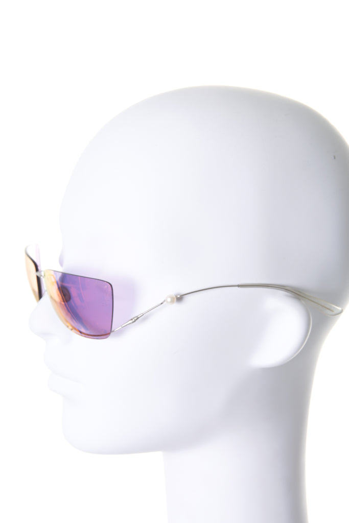 Chanel Hologram Sunglasses with Pearl Detail - irvrsbl