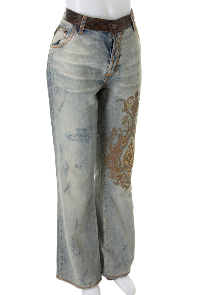 Emilio Pucci Paisley Print Jeans - irvrsbl