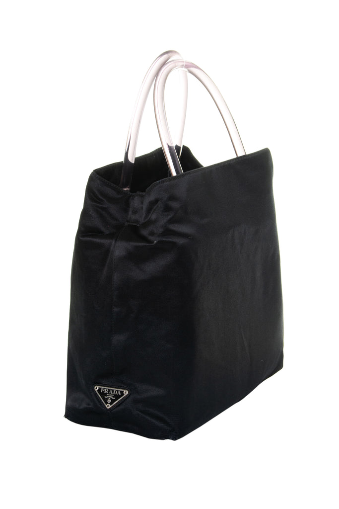 Prada Satin Bag with Acrylic Handle - irvrsbl