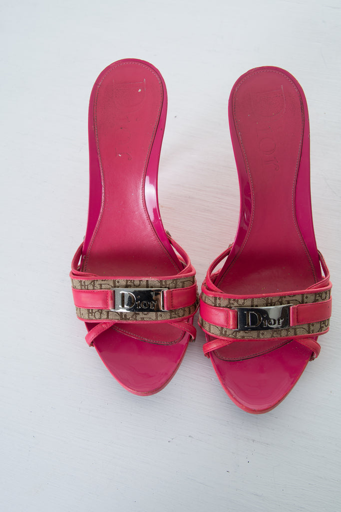 Christian Dior Pink Monogram Heels - irvrsbl
