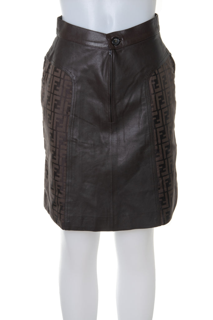 Fendi Leather Monogram Skirt - irvrsbl