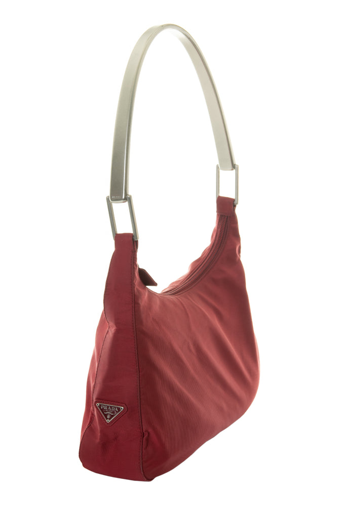 Prada Nylon Bag with Silver Handle - irvrsbl