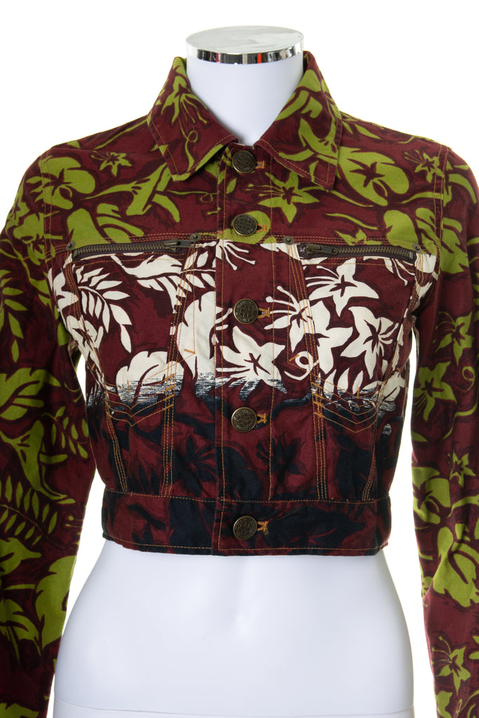 Jean Paul Gaultier Hibiscus Printed Jacket - irvrsbl