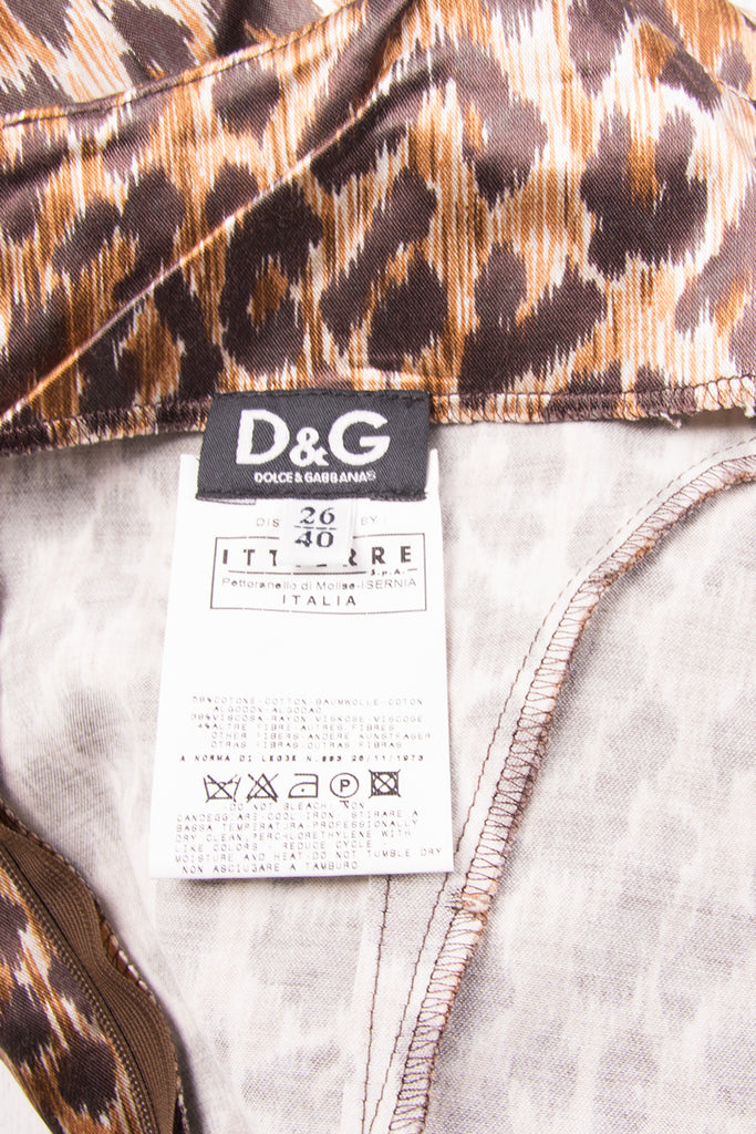 Dolce and Gabbana Satin Leopard Print Dress - irvrsbl