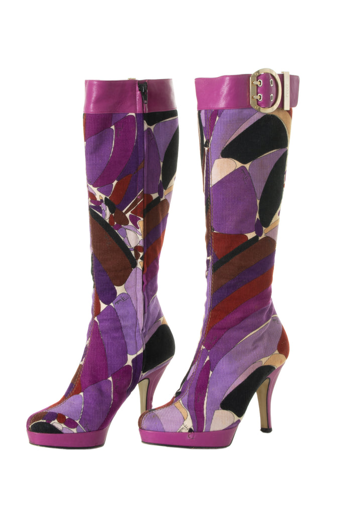 Emilio Pucci Purple Print Boots 36 - irvrsbl