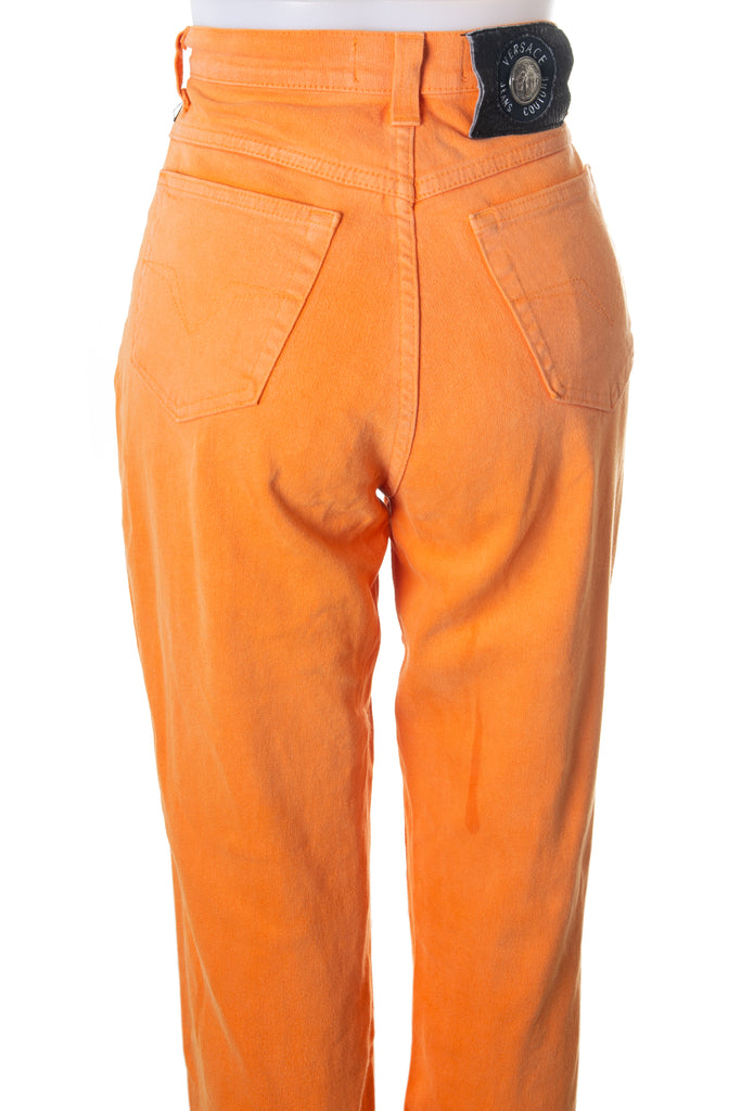 Versace High Waisted Jeans in Orange - irvrsbl