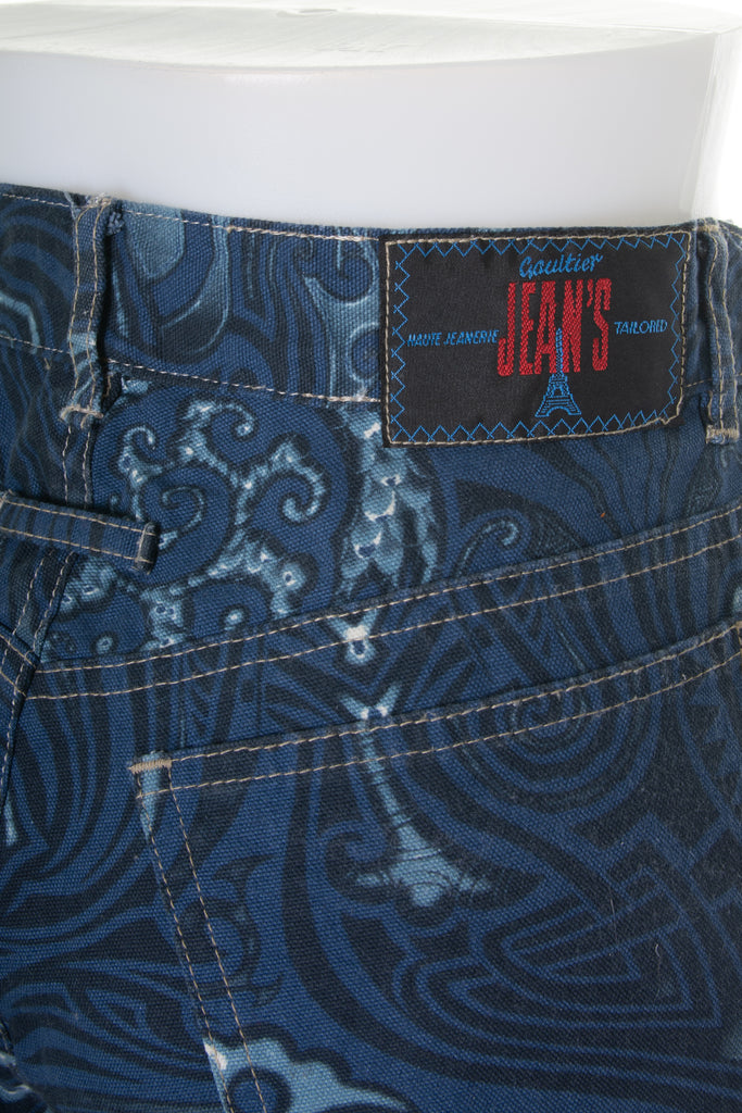 Jean Paul Gaultier Tribal Printed Jeans - irvrsbl