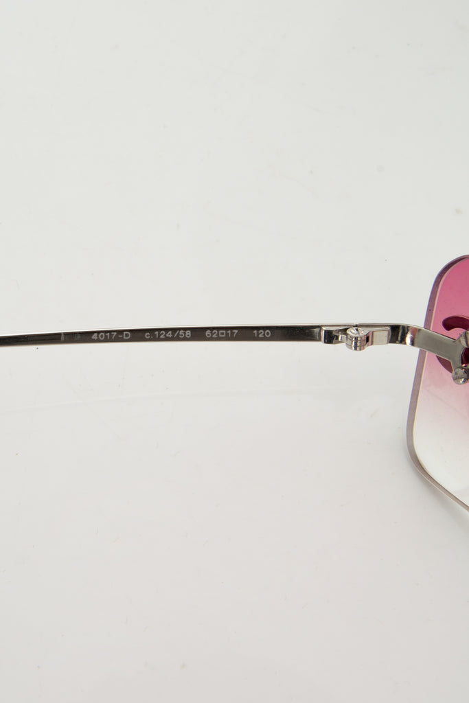 Chanel Pink Rimless Sunglasses - irvrsbl