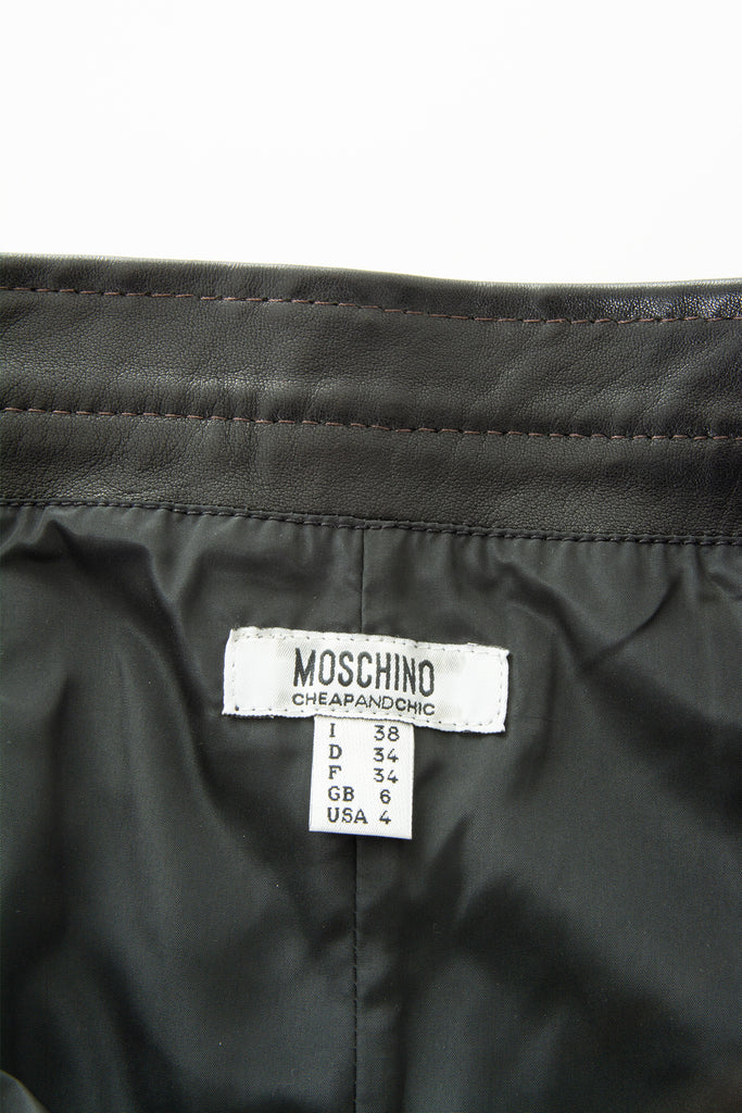 Moschino Leather Skirt - irvrsbl