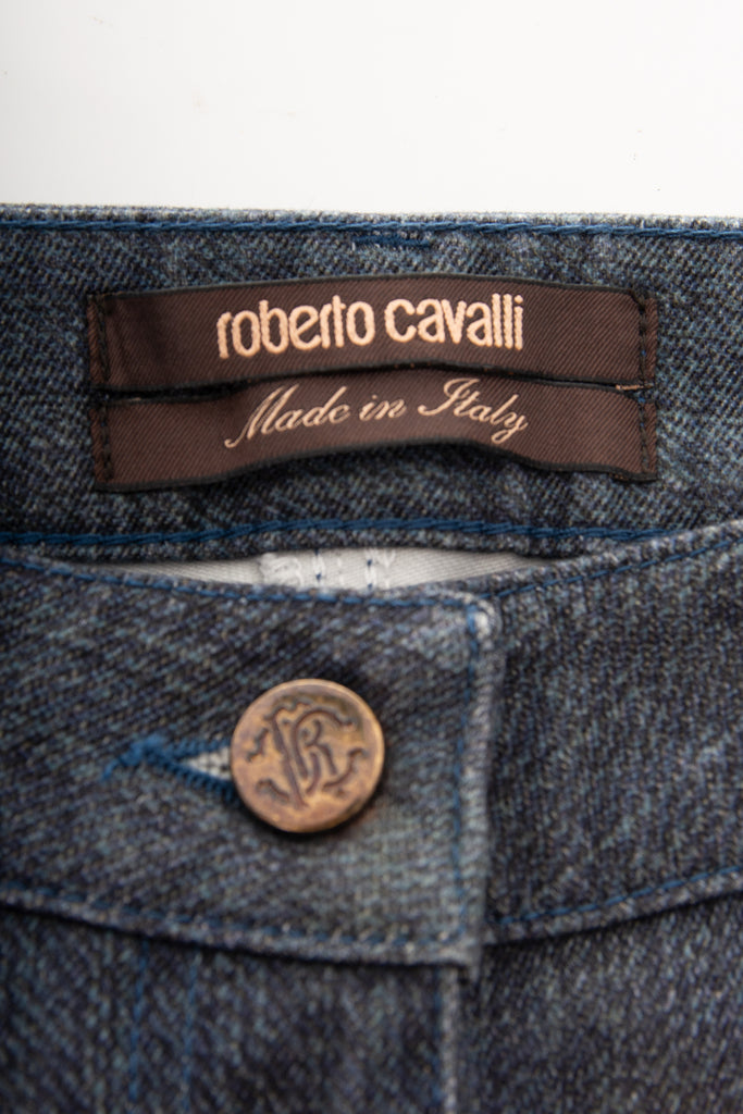 Roberto Cavalli Snakeskin Printed Jeans - irvrsbl