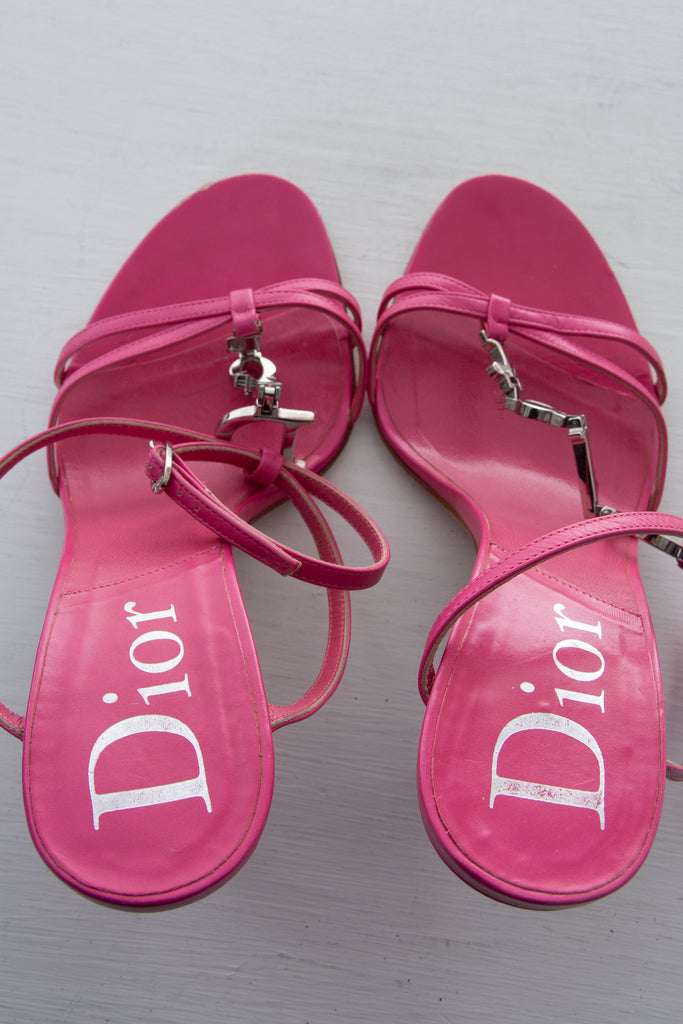 Christian Dior Strappy Logo Sandals - irvrsbl