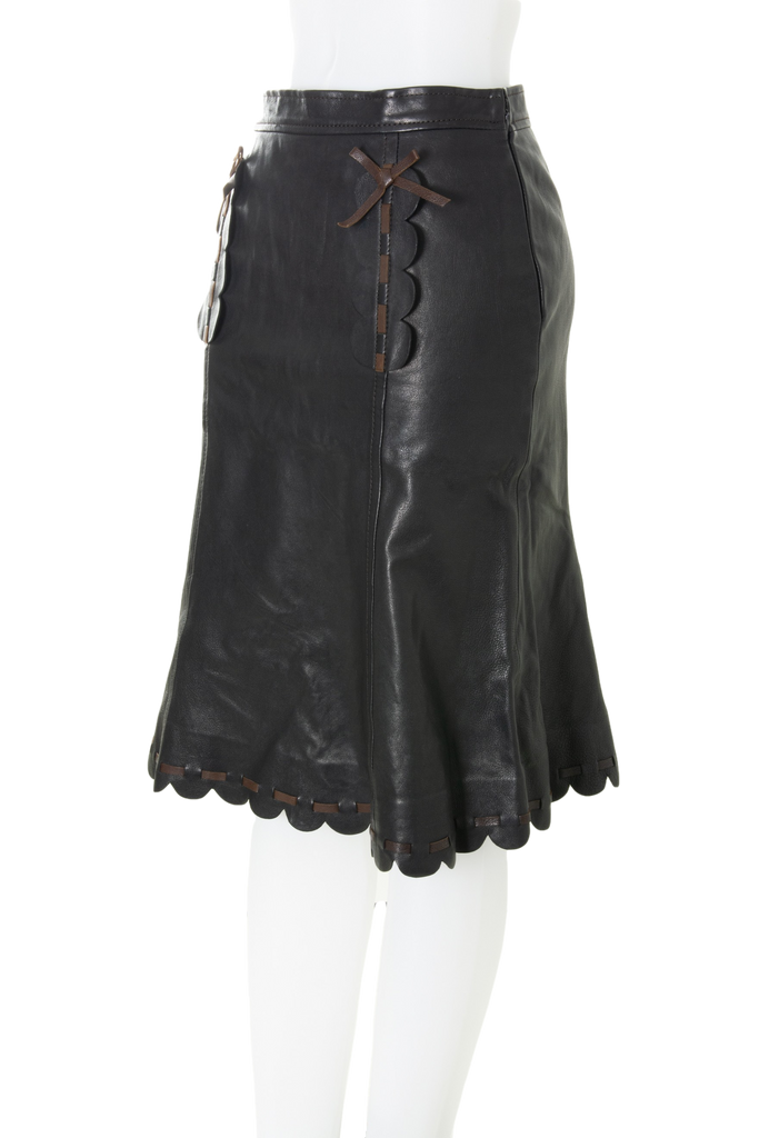 Moschino Leather Skirt - irvrsbl