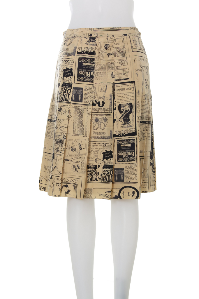 Moschino Newspaper Print Skirt - irvrsbl