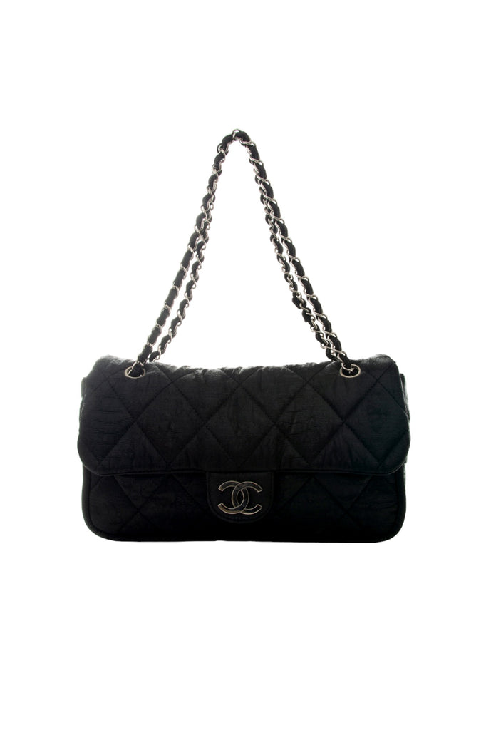 Chanel Nylon Flap Bag with Silver Hardware - irvrsbl